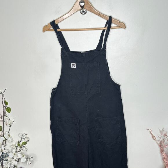 LUCY & YAK Original Dungaree Organic Denim Overalls in Black Sz 4R {KK54} - Picture 2 of 6